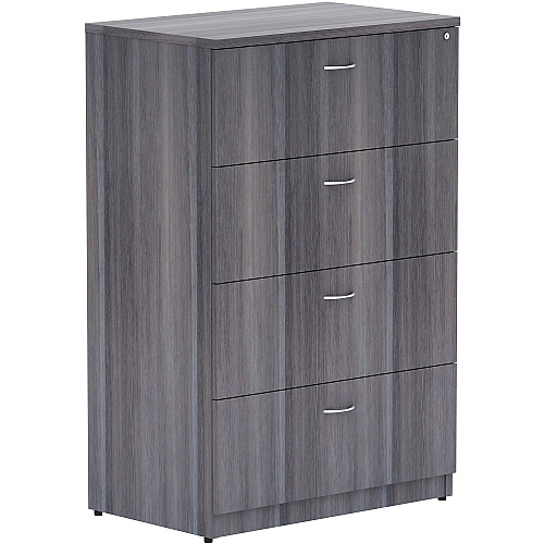 Lorell Essentials Series 4-Drawer Lateral File 54.8" Height x 35.5" Width x 22" Depth Lateral File, x 1" Thickness Top - 4 x File Drawer(s) - Finish: Weathered Charcoal Laminate (LLR69624)