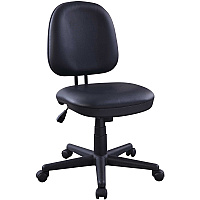 Lorell Vinyl Contoured Task Chair Vinyl Seat Material - Vinyl Back Material - 5-star Base - Black - Plastic - 1 Each (LLR84875)
