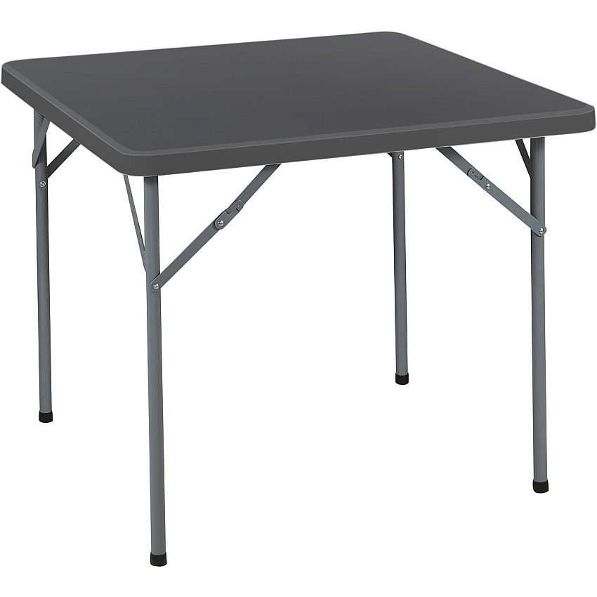 Iceberg IndestrucTable TOO Square Folding Table Square Top - Powder Coated Base - 200 lb Capacity - 34" Table Top Length x 34" Table Top Width - 29" Height - Gray - High-density Polyethylene (HDPE) Top Material - 1 Each (65257)