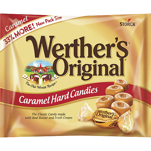 Werther's Original Hard Caramel Candies Caramel - Individually Wrapped - 12 oz - 1 Each (05766)