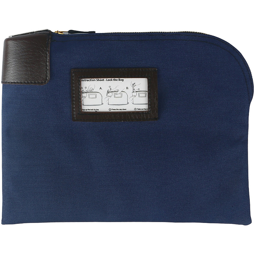 Sparco Locking Currency Bag 11" Length x 8.50" Width - Navy - Coin, Currency, Document - 1 / Pack (02868)