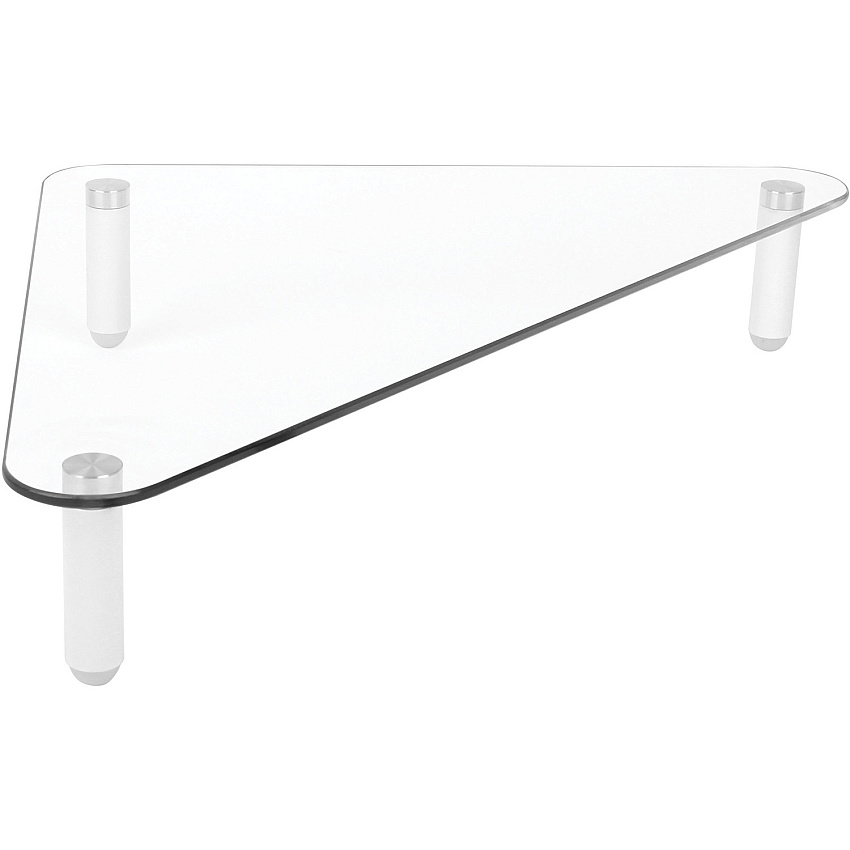 Kantek Glass Top Corner Monitor Riser 40 lb Load Capacity - 3.25" Height x 19.70" Width - Tempered Glass - Clear (MS390)