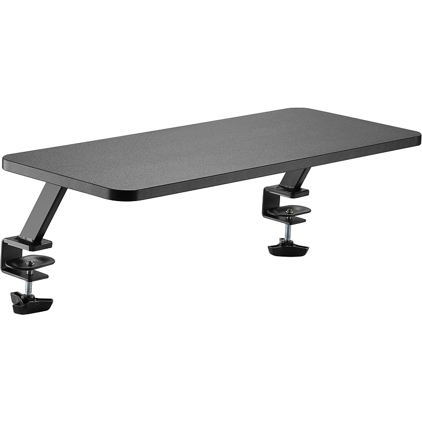 Kantek Monitor Stand 40 lb Load Capacity - 5.10" Height x 25.60" Width x 10.20" Depth - Desk - Black - For Monitor, Supplies, File - Sturdy (DS910)