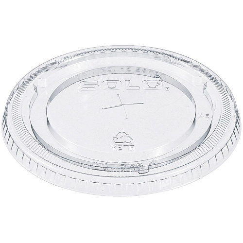 Solo Cup Straw Slotted Clear Lids Flat - Clear - 100/Bag - 10 / Carton (626TS)