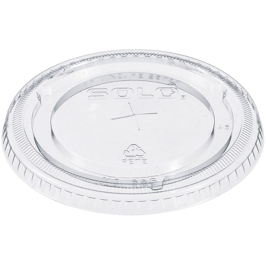 Solo Cup Straw Slotted Clear Lids Flat - Clear - 100/Bag - 10 / Carton (626TS)