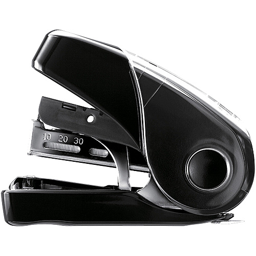MAX Flat Clinch Mini Stapler Staples Upto 25 Sheet - Black - 1 Each (HD10FL3BK)