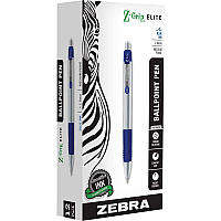 Zebra Pen Z-Grip Elite Metal Retractable Ballpoint Pen (27020)