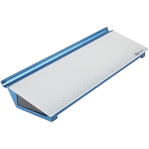 Quartet Dots Glass Dry-Erase Desktop Computer Pad 18" (1.5 ft) Width x 6" (0.5 ft) Height - White/Blue Glass Surface - Rectangle - Horizontal - Desktop - 1 Each (GDP186D)