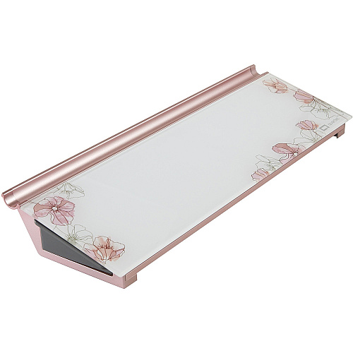 Quartet Floral Design Glass Dry-Erase Desktop Pad 18" (1.5 ft) Width x 6" (0.5 ft) Height - Multi Glass Surface - Rectangle - Horizontal - Desktop - 1 Each (GDP186P)