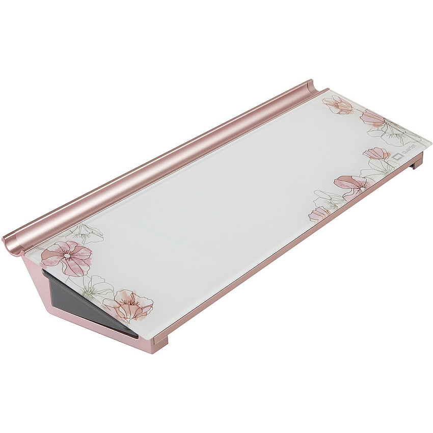 Quartet Floral Design Glass Dry-Erase Desktop Pad 18" (1.5 ft) Width x 6" (0.5 ft) Height - Multi Glass Surface - Rectangle - Horizontal - Desktop - 1 Each (GDP186P)