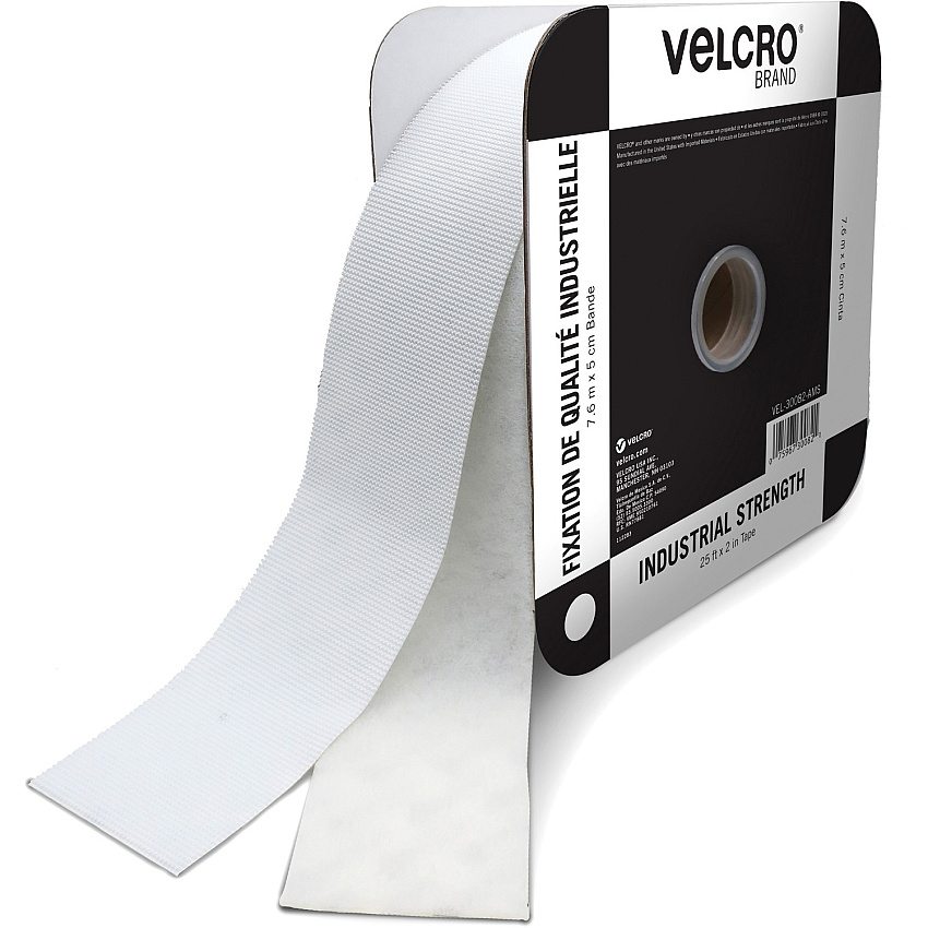 VELCRO&reg; Industrial Fastener Tape 25 ft Length x 2" Width - White - 1 Roll (30082)