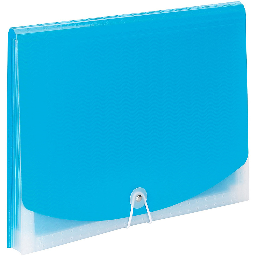 Smead Letter Expanding File 8 1/2" x 11" - 7 Pocket(s) - 6 Divider(s) - Teal, Clear - 1 Each (70873)