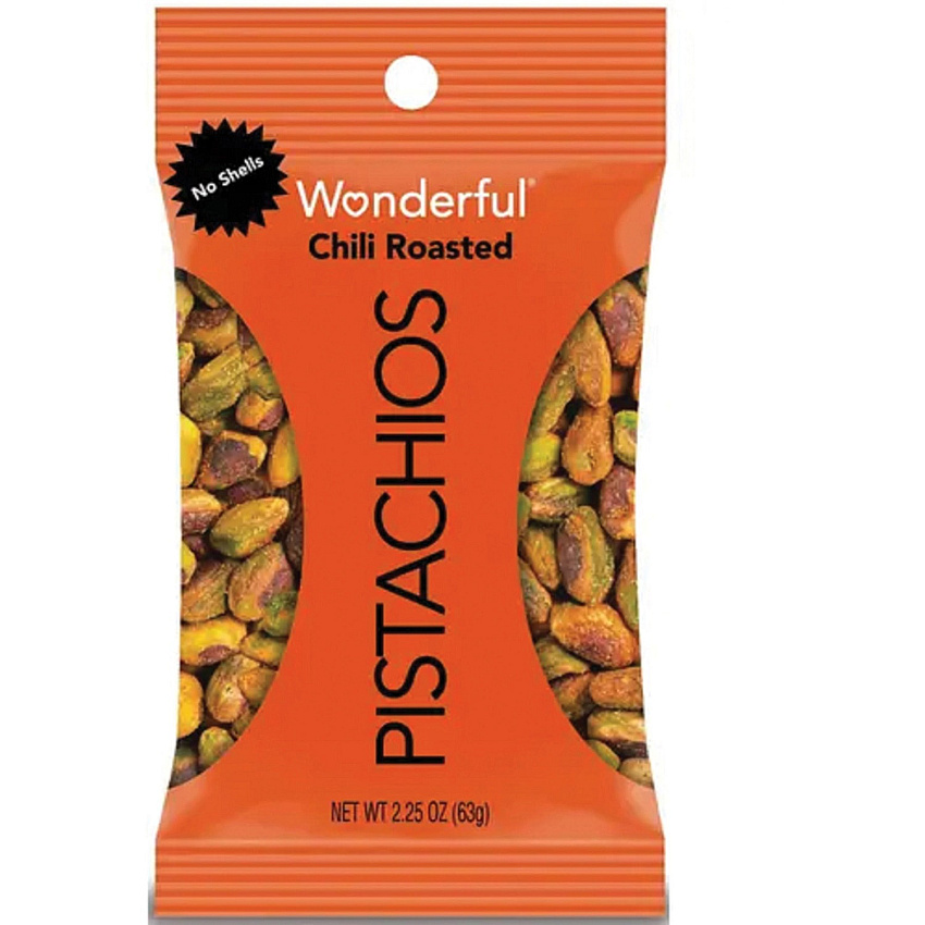 Wonderful No Shell Pistachios Chili - 2.25 oz - 8 / Box (91087)