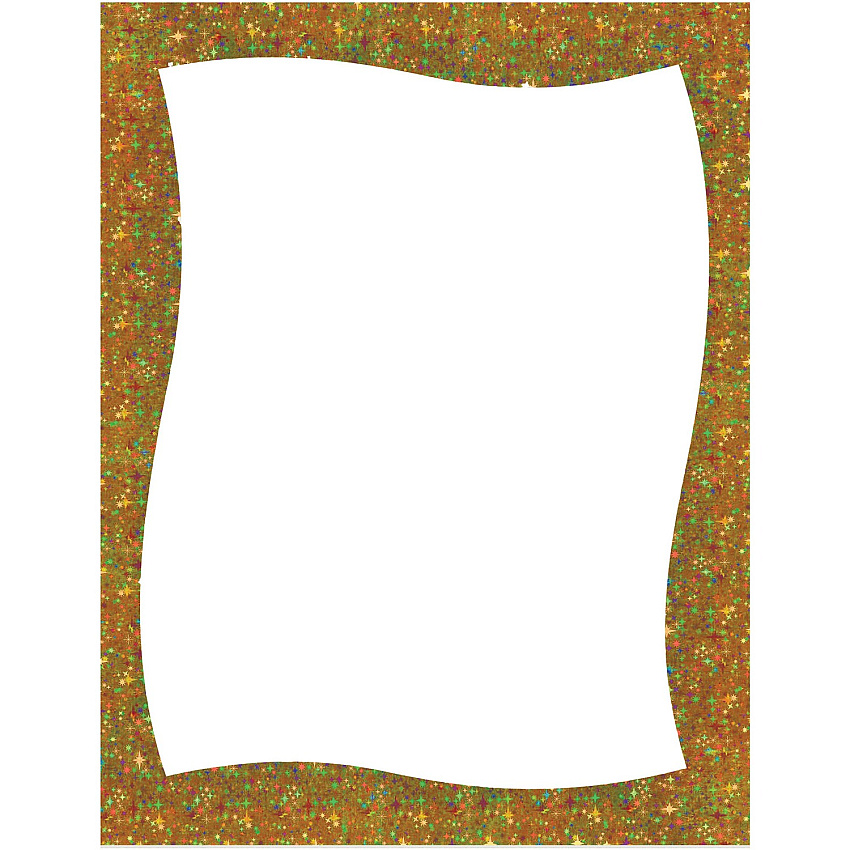 FranklinCovey Geographics Galaxy Gold Frame Poster Board Fun and Learning, Project, Sign, Display, Art - 28" Height x 22" Width - Yellow - 15 / Carton (24450B)