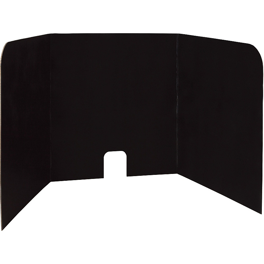 Pacon Computer Lab Privacy Board 22" Width x 22" Height x 20" Depth - Corrugated Cardboard - Black - 4/Pack - 6 / Carton (P3795)