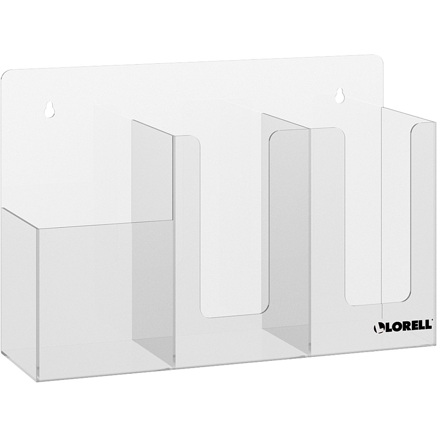 Lorell Sanitation Station 9.94" Height x 14.75" Width x 4.50" Depth - Wall Mountable, Freestanding, Countertop, Tabletop - Acrylic - Clear (LLR03417)
