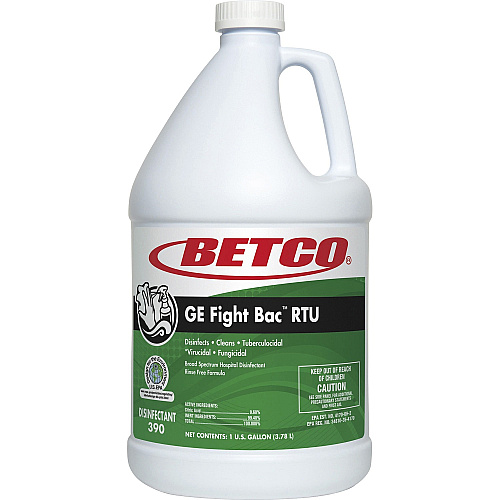 Betco Fight Bac RTU Disinfectant Ready-To-Use - 128 fl oz (4 quart) - Fresh Scent - Washable, Non-porous - Clear - 1 Each (3900400)