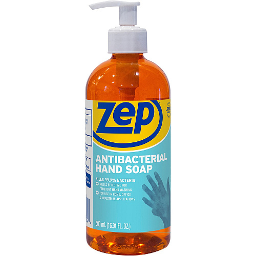 Zep Antimicrobial Hand Soap Fresh Clean Scent - 16.91 fl oz - Kill Germs, Bacteria Remover, Soil Remover - Hand - Antibacterial - Orange - Non-abrasive, Solvent-free, Residue-free - 1 Each (R46101)