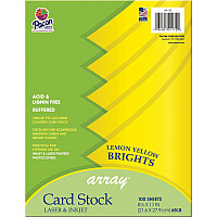 Pacon Color Brights Cardstock - Lemon Yellow Letter - 8 1/2