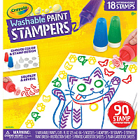 Crayola Washable Paint Stampers Set 0.85 fl oz - 1 / Kit - Assorted (541077)