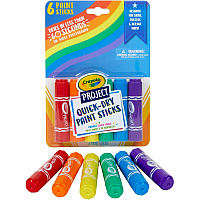 Crayola Project Quick-Dry Paint Sticks Assorted - 6 / Pack (541070)