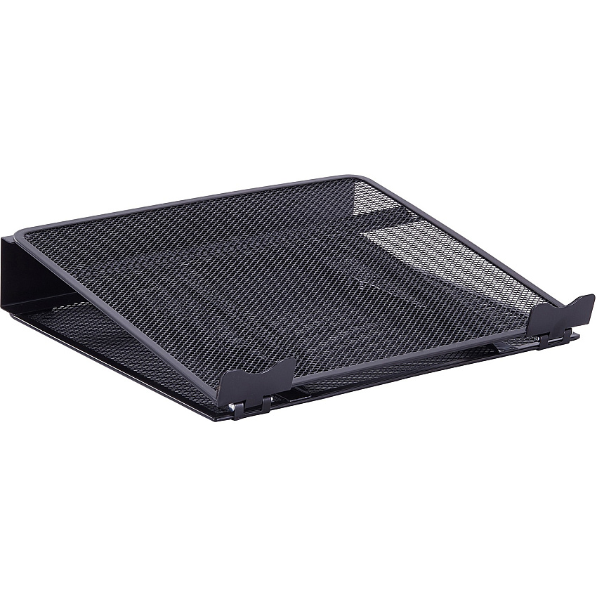 Lorell Mesh Laptop Stand 3.50" Height x 13" Width x 11.50" Depth - Desktop - Steel, Metal - Black (LLR80620)