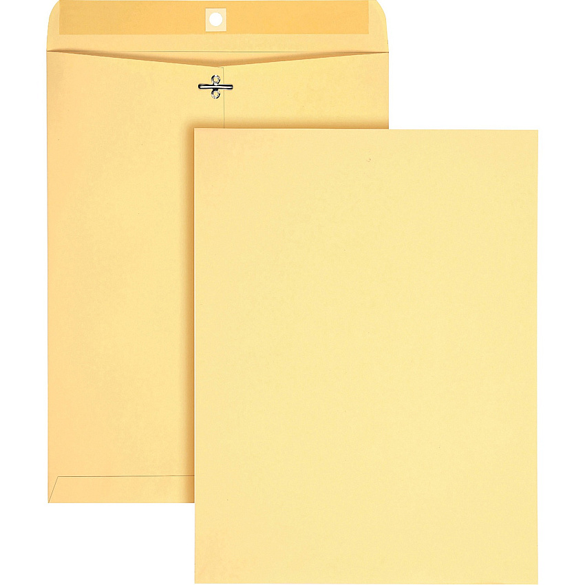 Quality Park 10 x 13 Heavy-Duty Clasp Envelopes Clasp - #97 - 10" Width x 13" Length - Clasp/Gummed Flap - 100 / Box (38497)