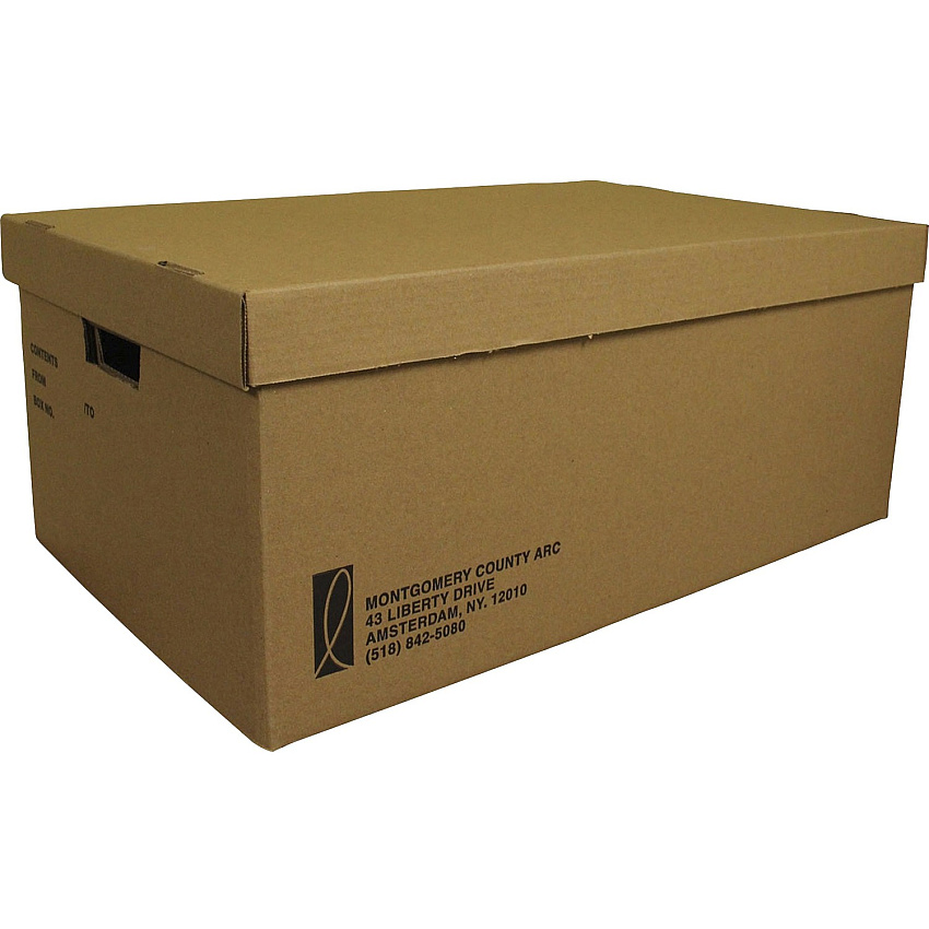 AbilityOne SKILCRAFT File Storage Box Media Size Supported: Letter 8.50" x 11" , Legal 8.50" x 14" - Lift-off Closure - Double Wall - 32 ECT - Corrugated Board, Cardboard - Brown - For Storage, Paper - Recycled - 25 / Bundle (4554038)