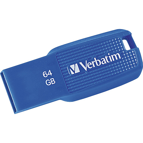 Verbatim 64GB Ergo USB 3.0 Flash Drive - Blue 64 GB - USB 3.0 - Blue - Lifetime Warranty - 1 Each (70879)