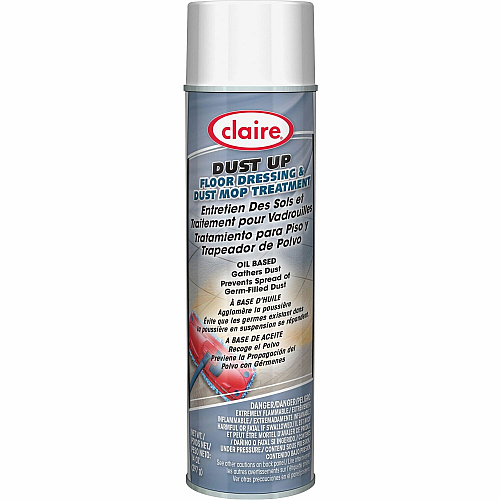 Claire Dust Up Dust Mop Treatment - 20 oz Ready-To-Use - 20 fl oz (0.6 quart) - Pleasant Lemon Scent - Pale Yellow - 1 Each (CL875)