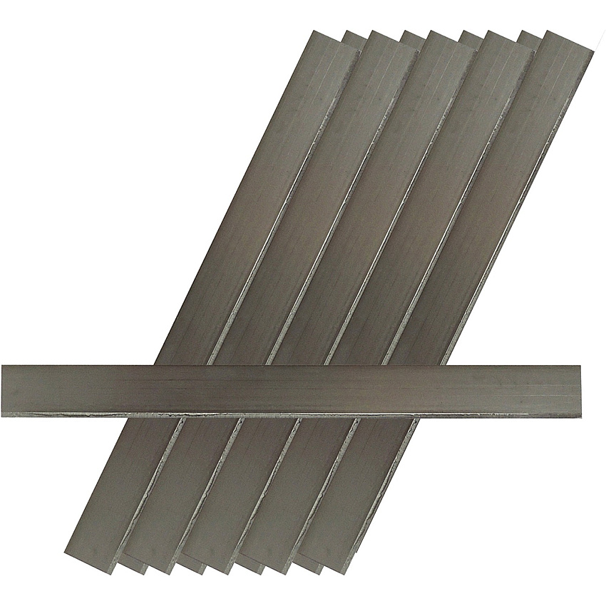 Unger 8 Inch Heavy Duty Scraper Replacement Blades (10 Pack) 8" Length x 36 mil Thickness - Carbon Steel - 10 / Pack (HDSB0)