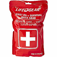 Life+Gear Survival/First Aid Kit Plastic, Fabric, Glass - Red - 2 (413819)