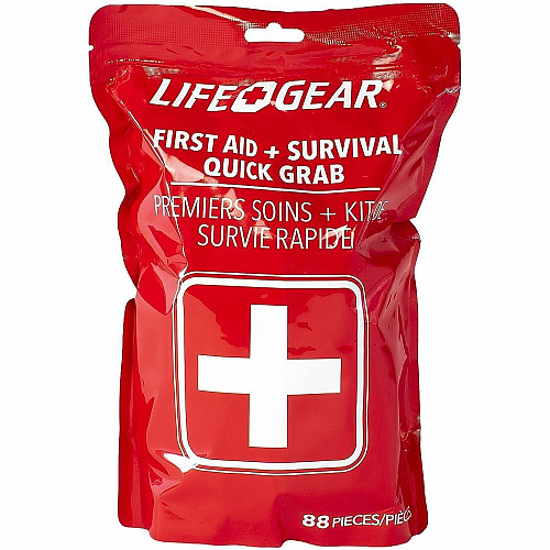 Life+Gear Survival/First Aid Kit Plastic, Fabric, Glass - Red - 2 (413819)