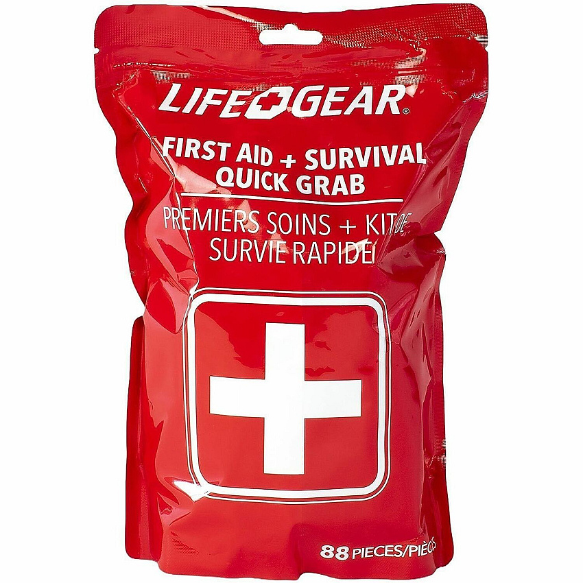 Life+Gear Survival/First Aid Kit Plastic, Fabric, Glass - Red - 2 (413819)