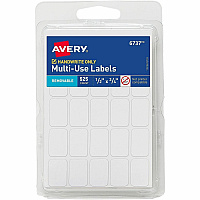 Avery&reg; White Multi-Use Labels 1/2" Widthss x 3/4" Length - Removable Adhesive - Rectangle - White - Paper - 25 / Sheet - 756 Total Sheets - 18900 Total Label(s) - 525/Pack - 1 Carton (06737)
