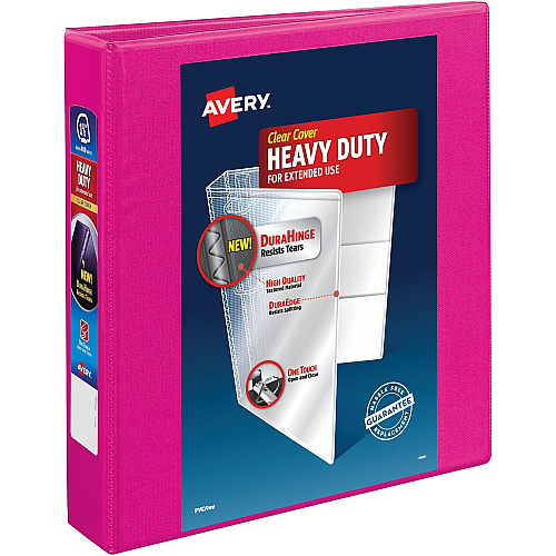 Avery&reg; DuraHinge Ring Binder 1 1/2" Binder Capacity - Letter - 8 1/2" x 11" Sheet Size - 375 Sheet Capacity - Fastener: Slant Ring - Pocket: 4 - Polypropylene - Recycled - Pocket, Durable Hinge, Tear Resistant, Split Resistant, Non-stick, Arch (79721)