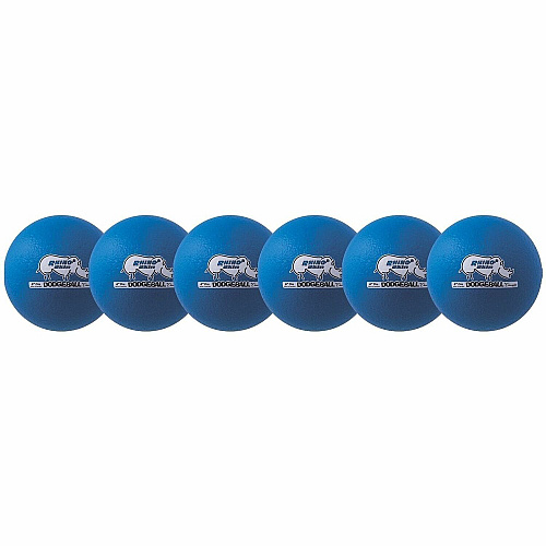 Champion Sports Rhino Skin Low Bounce Dodgeball Set 6.30" - Low Density Foam - Neon Blue - 6 / Set (RXD6NBLSET)