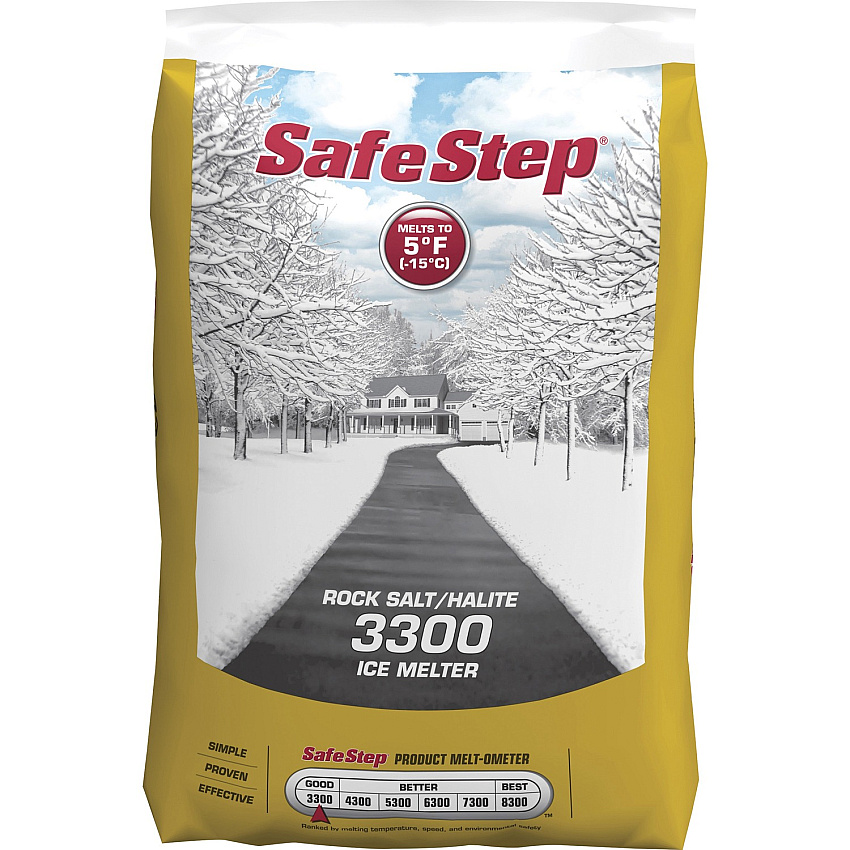 SafeStep 3300 Ice Melter Sodium Chloride, Rock Salt - 5&deg;F (-15&deg;C) (806653)