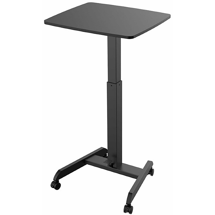 Kantek Mobile Height Adjustable Sit to Stand Desk Rectangle Top - 17.60 lb Capacity - Height Adjustable - 29.60" to 44.20" Adjustment - 23.60" Table Top Width x 20.50" Table Top Depth - 44.20" Height x 23.60" Width x 20.50" Depth - Assembly Requ (STS300B)