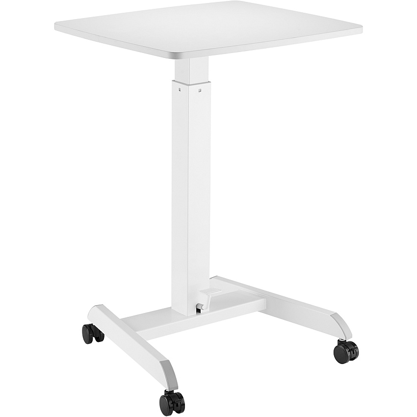 Kantek Mobile Height Adjustable Sit to Stand Desk Rectangle Top - 17.60 lb Capacity - Height Adjustable - 29.60" to 44.20" Adjustment - 23.60" Table Top Width x 20.50" Table Top Depth - 44.20" Height x 23.60" Width x 20.50" Depth - Assembly Requ (STS300W)
