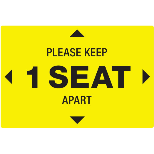Avery® Surface Safe PLEASE KEEP 1 SEAT APART Decals (83073)