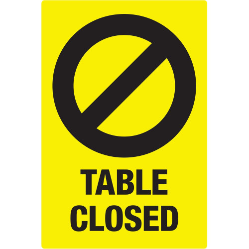 Avery® Surface Safe TABLE CLOSED Preprinted Decals (83075)