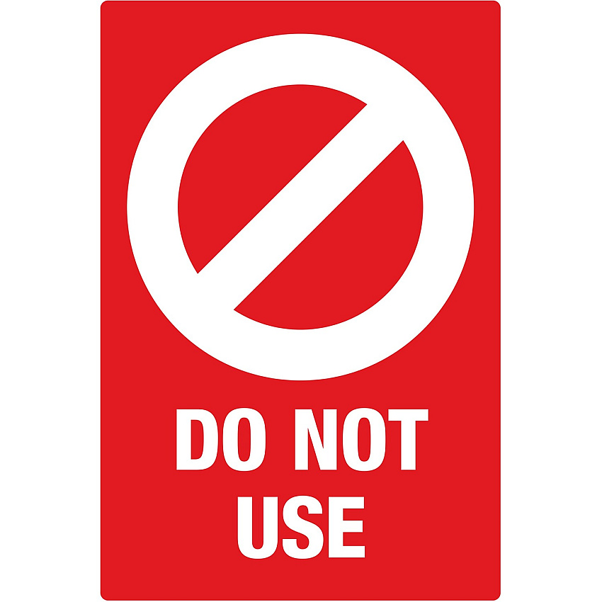 Avery&reg; Surface Safe DO NOT USE Table & Chair Decals 10 / Pack - Do Not Use Print/Message - 4" Width x 6" Height - Rectangular Shape - Water Resistant, Pre-printed, Chemical Resistant, Abrasion Resistant, Tear Resistant, Durable, UV Resistant,  (83078)