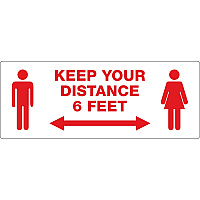 Avery&reg; Surface Safe KEEP YOUR DISTANCE Decals Print/Message 