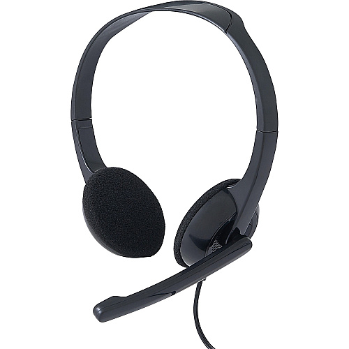 Verbatim Stereo Headset with Microphone Stereo - Mini-phone (3.5mm) - Wired - 32 Ohm - 20 Hz to 20 kHz - Over-the-head - Binaural - Circumaural - 5.74 ft Cable - Omni-directional Microphone (70721)