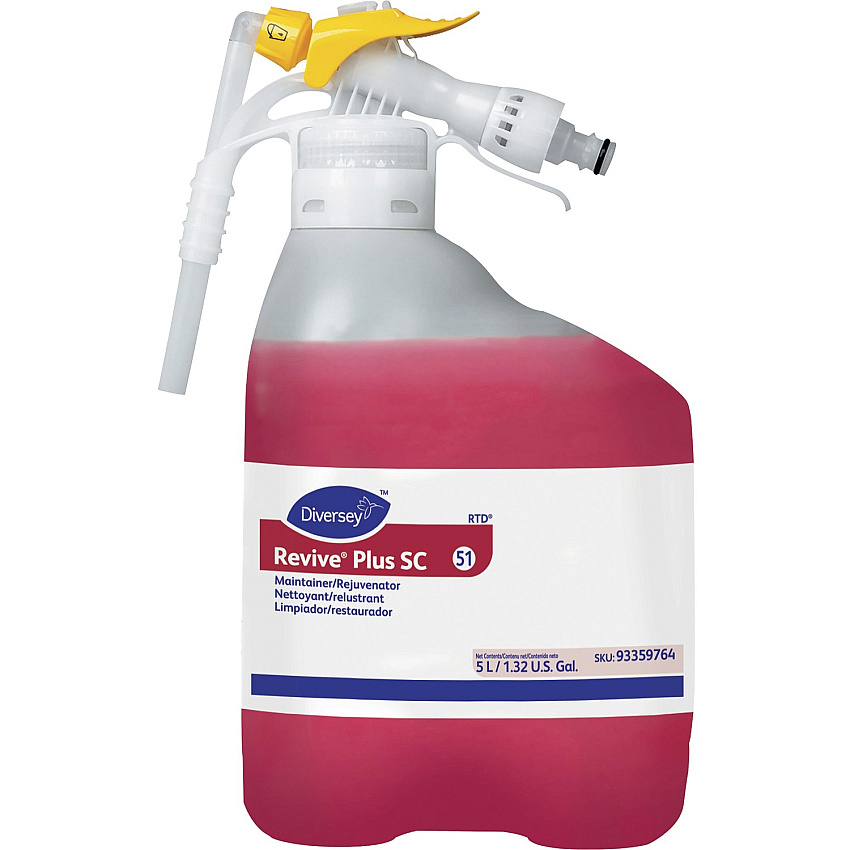 Diversey Floor Maintainer & Rejuvenator 169.1 fl oz (5.3 quart) - Citrus Scent - Scratch Resistant - Red - 1 Each (93359764)