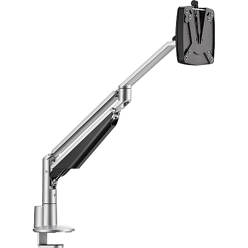 Novus CLU Duo 990+2019+000 Mounting Arm for Monitor - Silver 1 Display(s) Supported - 15 lb Load Capacity - 75 x 100 - Aluminum, Metal, Plastic - 1 Carton (9902019000)