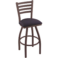 Holland Bar Stools Bar Stool Jackie Swivel Stool Black Seat Color - High Density Foam (HDF), Hardwood, Vinyl, Fabric Seat Material - Bronze Frame Color - Powder Coated Steel, Polyester Frame Material - Four-legged Base - 1 Each (41030BZBLK)