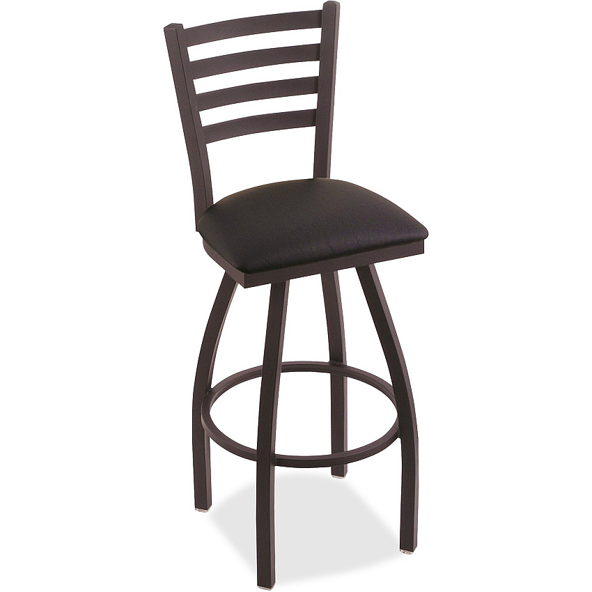 Holland Bar Stools Bar Stool Jackie Swivel Stool Black Seat Color - High Density Foam (HDF), Hardwood, Vinyl, Fabric Seat Material - Maple Frame Color - Powder Coated Steel, Polyester Frame Material - Four-legged Base - 1 Each (41030BWBLK)