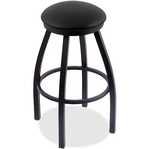 Holland Bar Stools Bar Stool Misha Swivel Stool Black Seat Color - High Density Foam (HDF), Hardwood, Vinyl, Fabric Seat Material - Maple Frame Color - Powder Coated Steel, Polyester Frame Material - Four-legged Base - 1 Each (80230BWBLK)